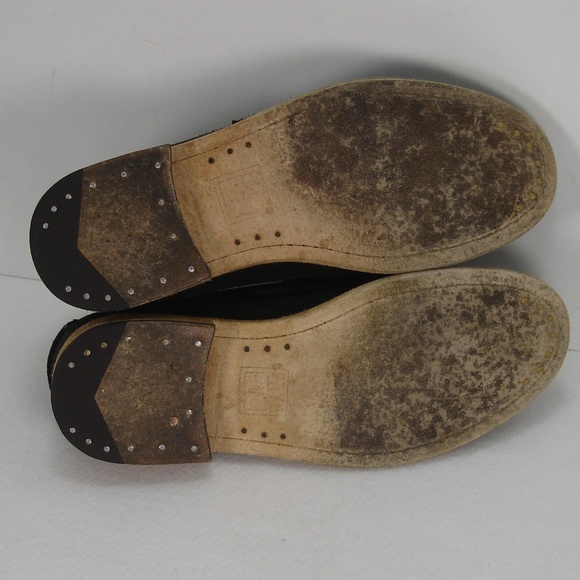 FRYE GREG CLASSIC PENNY LOAFER WAXED SUEDE 7.5